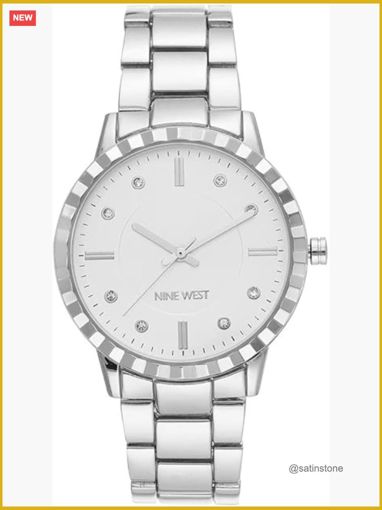 Crystal Accented Bracelet Watch With Japanese Quartz Movement